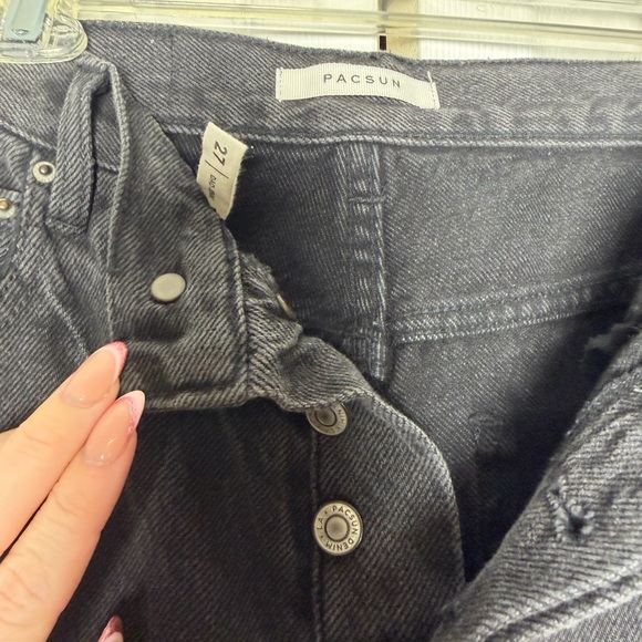 PacSun High Rise Black Ripped Jeans - Picture 2 of 2